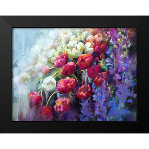 The Fabulous Florist (detail) Black Modern Wood Framed Art Print by Whatmore, Nel