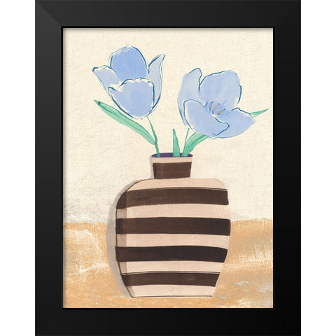 Vase with Tulips II Black Modern Wood Framed Art Print by Dupree, Pat