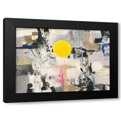 Le due lune Black Modern Wood Framed Art Print with Double Matting by Pima, Arthur
