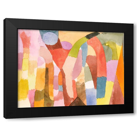 Movement of Vaulted Chambers  Black Modern Wood Framed Art Print by Klee, Paul