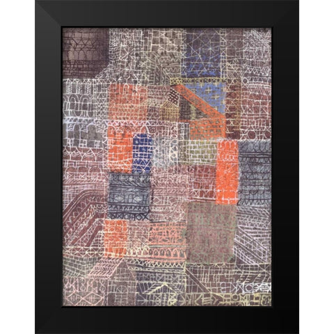 Structural II Black Modern Wood Framed Art Print by Klee, Paul