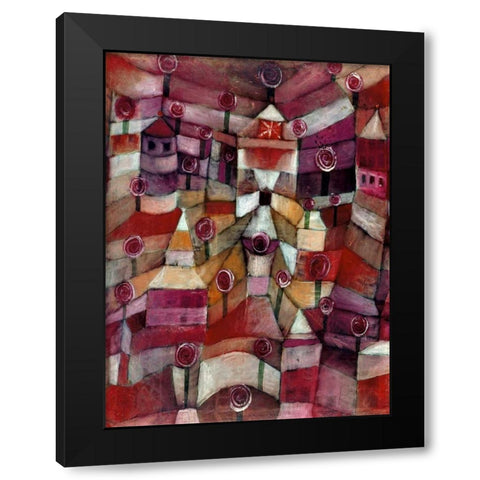 Rose Garden Black Modern Wood Framed Art Print with Double Matting by Klee, Paul
