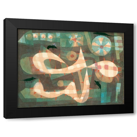 The Barbed Noose with the Mice Black Modern Wood Framed Art Print with Double Matting by Klee, Paul