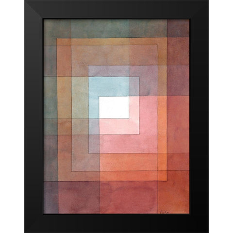 White Framed Polyphonically Black Modern Wood Framed Art Print by Paul, Klee