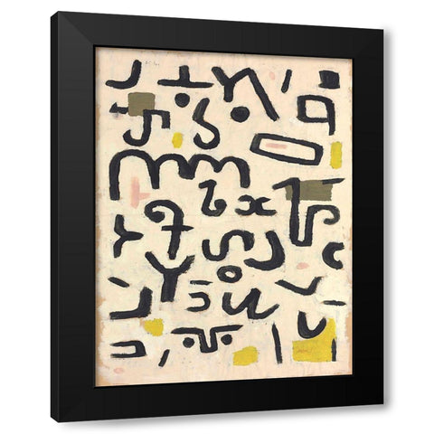 Law Black Modern Wood Framed Art Print with Double Matting by Paul, Klee