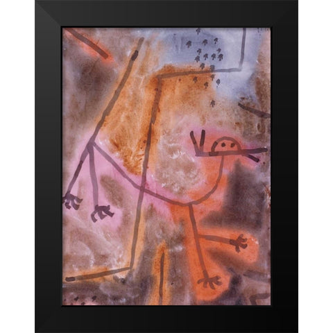 Animal (detail) Black Modern Wood Framed Art Print by Klee, Paul