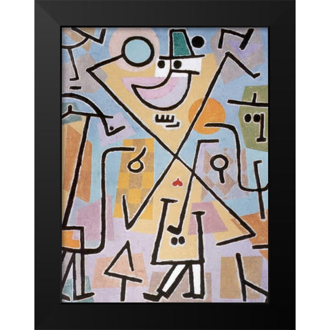 Caprice in February Black Modern Wood Framed Art Print by Klee, Paul