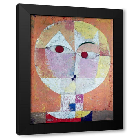 Senecio (detail) Black Modern Wood Framed Art Print with Double Matting by Klee, Paul