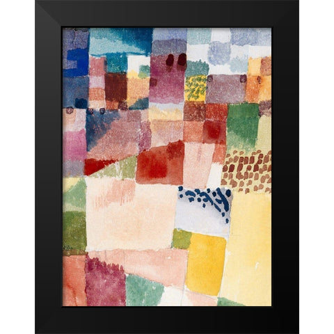 Motif from Hammamet Black Modern Wood Framed Art Print by Klee, Paul