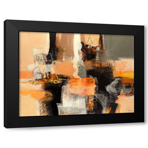 Nuovi incontri Black Modern Wood Framed Art Print by Piovan, Maurizio