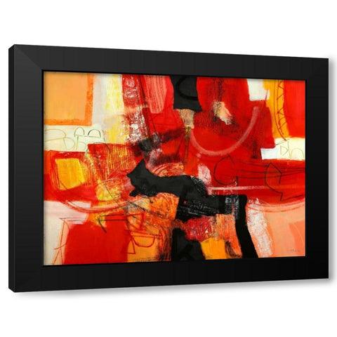 Davanti al fuoco Black Modern Wood Framed Art Print with Double Matting by Piovan, Maurizio