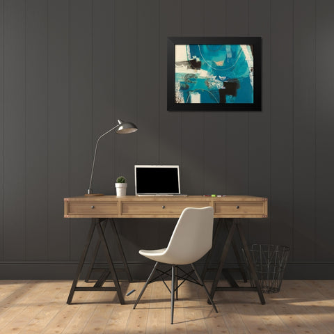 Un viaggio Black Modern Wood Framed Art Print by Piovan, Maurizio