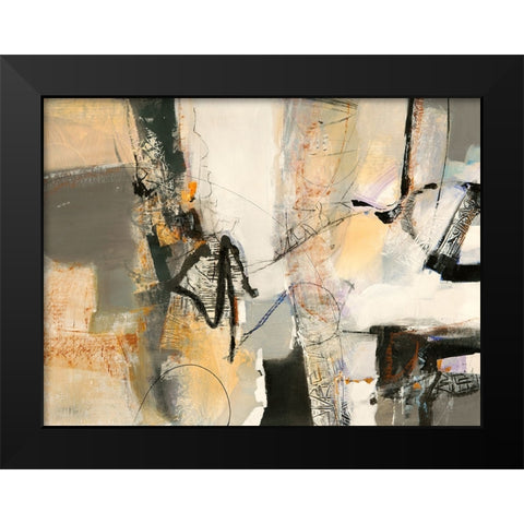 In costruzione Black Modern Wood Framed Art Print by Piovan, Maurizio