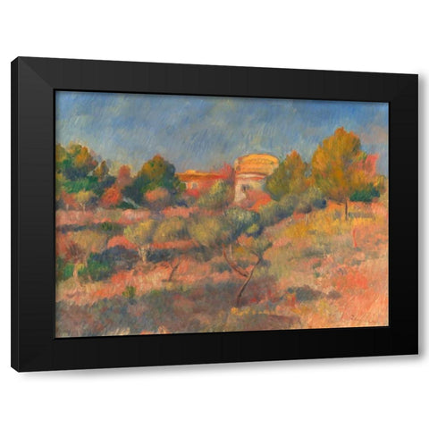 Pigeon Coop at Bellevue  Black Modern Wood Framed Art Print by Renoir, Pierre-Auguste
