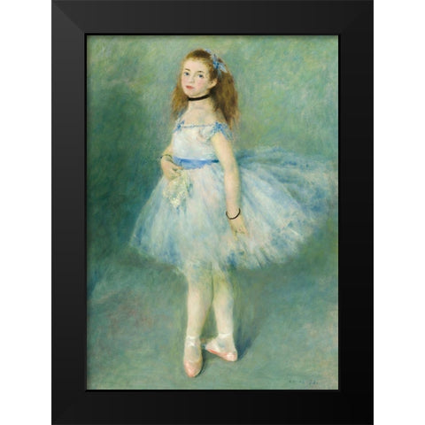 The Dancer Black Modern Wood Framed Art Print by Renoir, Pierre-Auguste