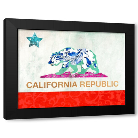 California Pop Black Modern Wood Framed Art Print with Double Matting by Simon, Pat