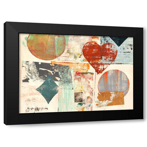 Pop Love #3 Black Modern Wood Framed Art Print by Winkel, Peter