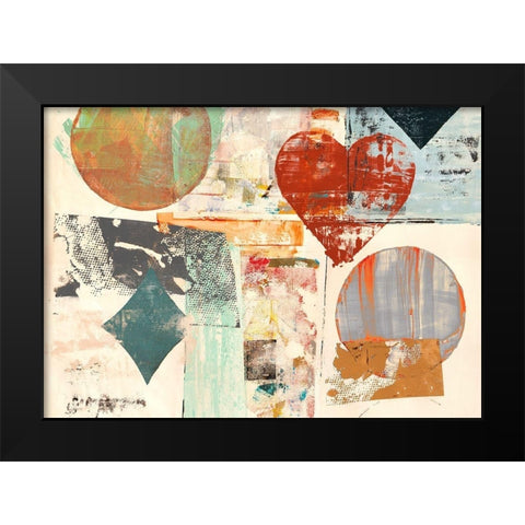 Pop Love #3 Black Modern Wood Framed Art Print by Winkel, Peter