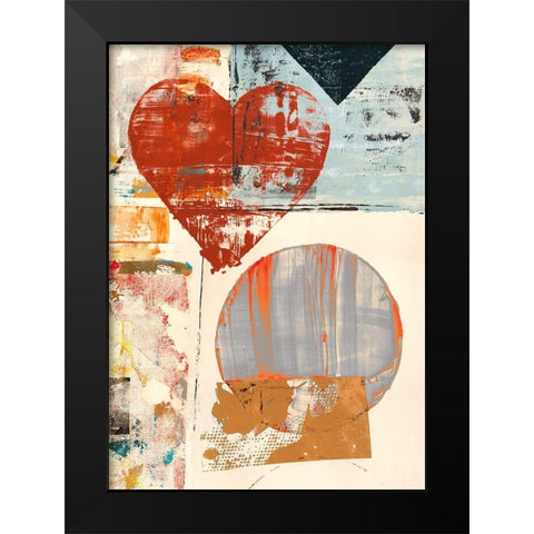 Pop Love #3 (detail-Heart) Black Modern Wood Framed Art Print by Winkel, Peter