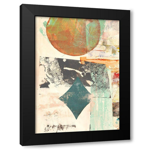 Pop Love #3 (detail-Moon) Black Modern Wood Framed Art Print by Winkel, Peter