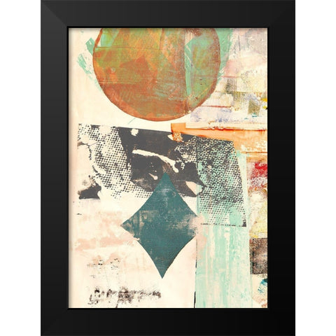 Pop Love #3 (detail-Moon) Black Modern Wood Framed Art Print by Winkel, Peter