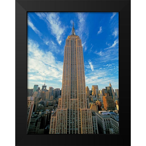 The Empire State Building New York City Black Modern Wood Framed Art Print by Berenholtz, Richard