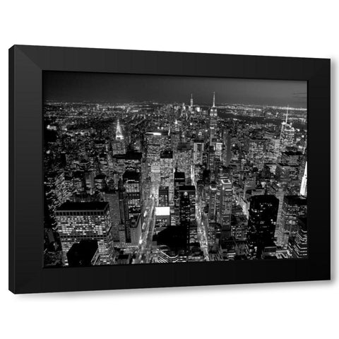 Midtown Manhattan at night Black Modern Wood Framed Art Print by Berenholtz, Richard