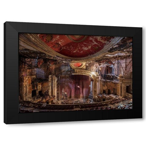 Abandoned Theatre, New Jersey (I) Black Modern Wood Framed Art Print by Berenholtz, Richard