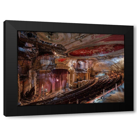 Abandoned Theatre, New Jersey (II) Black Modern Wood Framed Art Print by Berenholtz, Richard