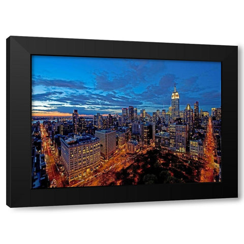 Chelsea and Midtown Manhattan Black Modern Wood Framed Art Print by Berenholtz, Richard