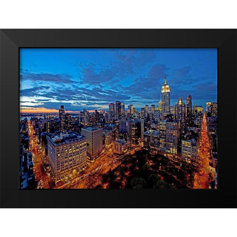 Chelsea and Midtown Manhattan Black Modern Wood Framed Art Print by Berenholtz, Richard
