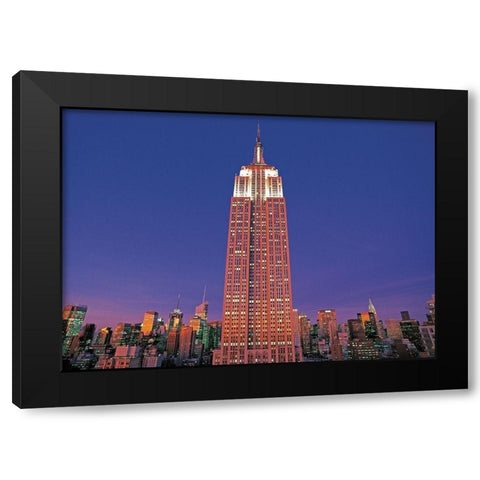 Empire State Building Black Modern Wood Framed Art Print with Double Matting by Berenholtz, Richard