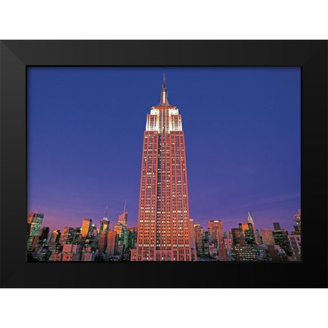 Empire State Building Black Modern Wood Framed Art Print by Berenholtz, Richard