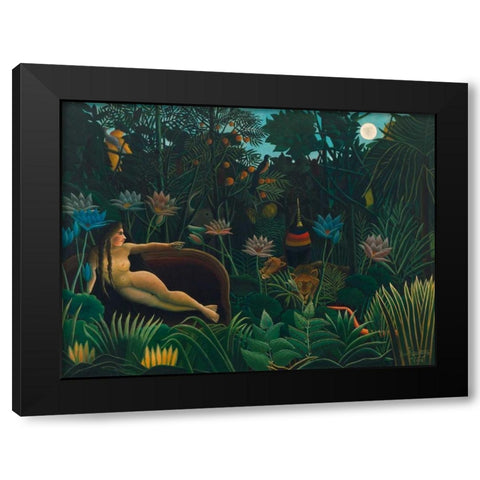 The Dream  Black Modern Wood Framed Art Print with Double Matting by Rousseau, Henri
