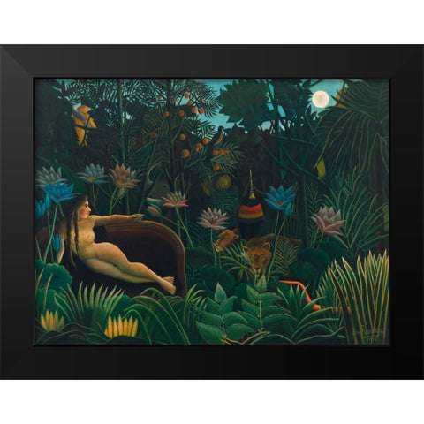The Dream  Black Modern Wood Framed Art Print by Rousseau, Henri