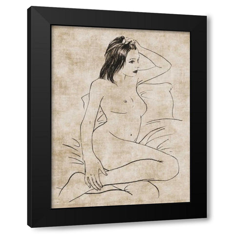 Linstant Black Modern Wood Framed Art Print with Double Matting by Roux, Simon