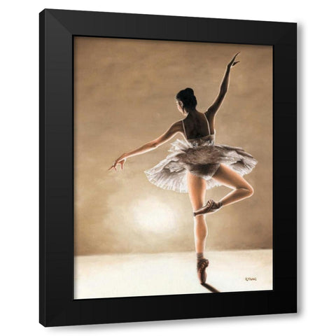 Dance Away Black Modern Wood Framed Art Print by Young, Richard