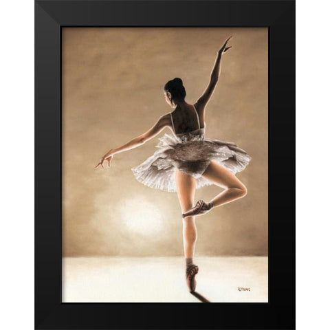 Dance Away Black Modern Wood Framed Art Print by Young, Richard