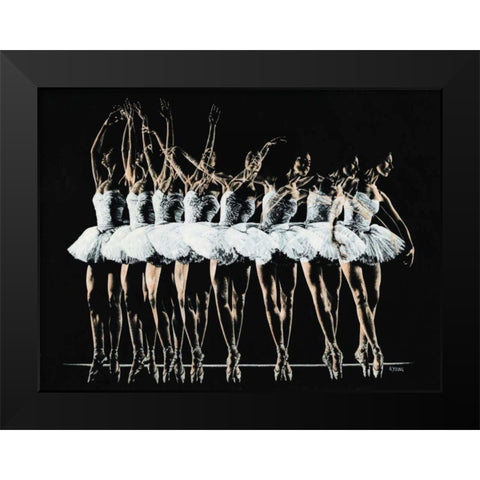Dance Emotion Black Modern Wood Framed Art Print by Young, Richard
