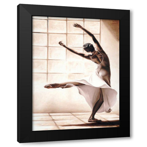 Dance Finesse Black Modern Wood Framed Art Print by Young, Richard