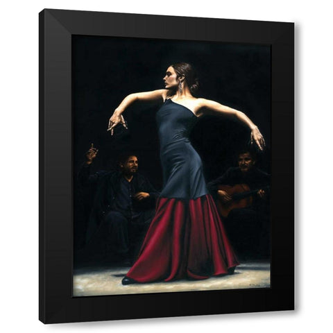 Encantado por flamenco Black Modern Wood Framed Art Print by Young, Richard