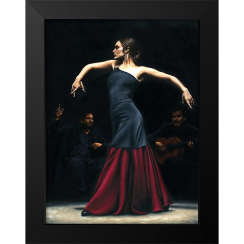 Encantado por flamenco Black Modern Wood Framed Art Print by Young, Richard