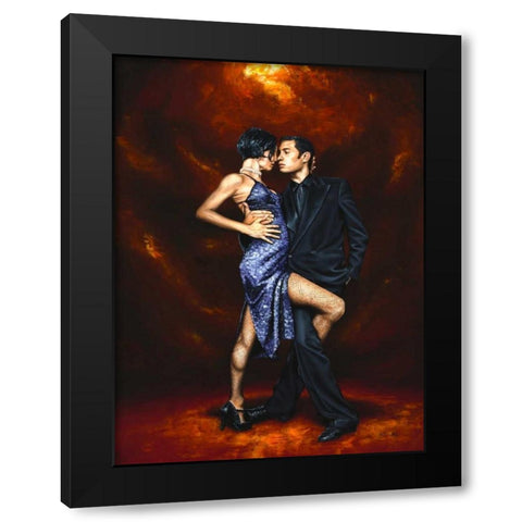Held in Tango Black Modern Wood Framed Art Print by Young, Richard