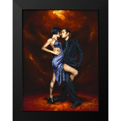 Held in Tango Black Modern Wood Framed Art Print by Young, Richard