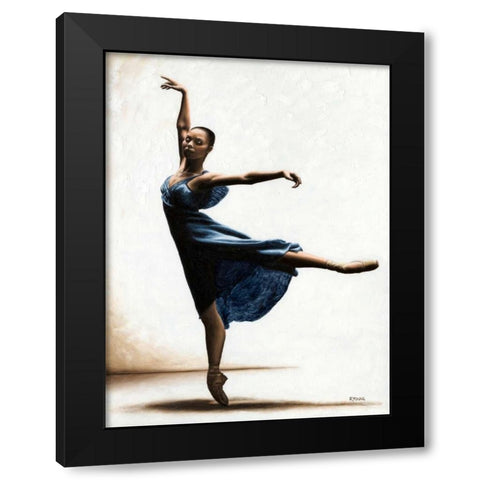 Refined Grace Black Modern Wood Framed Art Print with Double Matting by Young, Richard