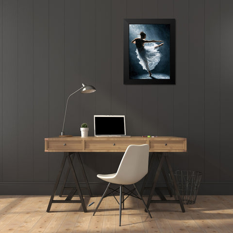 Solitaire Black Modern Wood Framed Art Print by Young, Richard