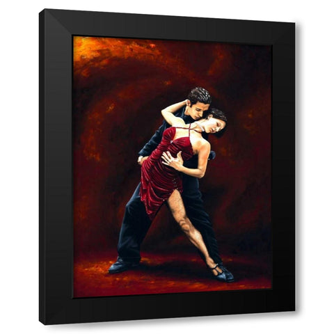 The Passion of Tango Black Modern Wood Framed Art Print with Double Matting by Young, Richard