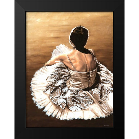 Waiting in the Wings Black Modern Wood Framed Art Print by Young, Richard