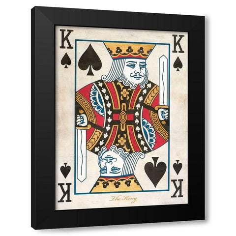 King of Spades Black Modern Wood Framed Art Print with Double Matting by Sandro, Ferrari