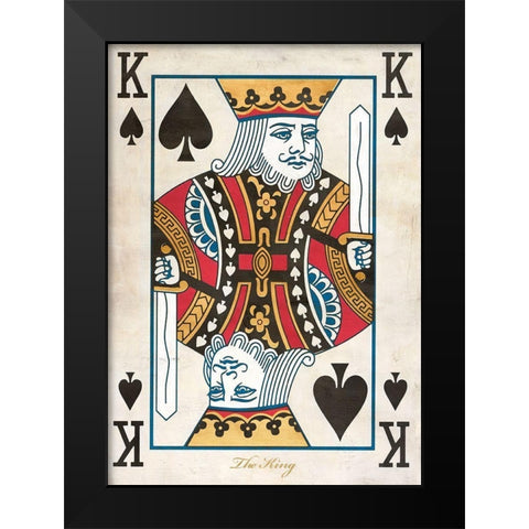 King of Spades Black Modern Wood Framed Art Print by Sandro, Ferrari